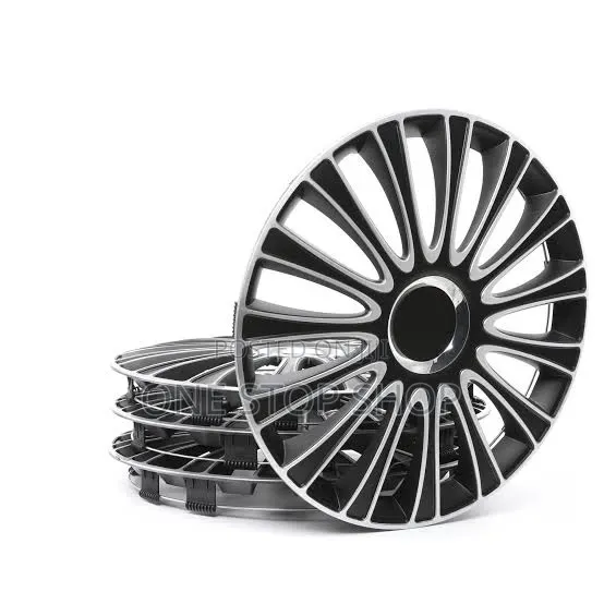 Dual Tone Black and Silver Finish Wheel Cap