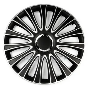 Dual Tone Black and Silver Finish Wheel Cap