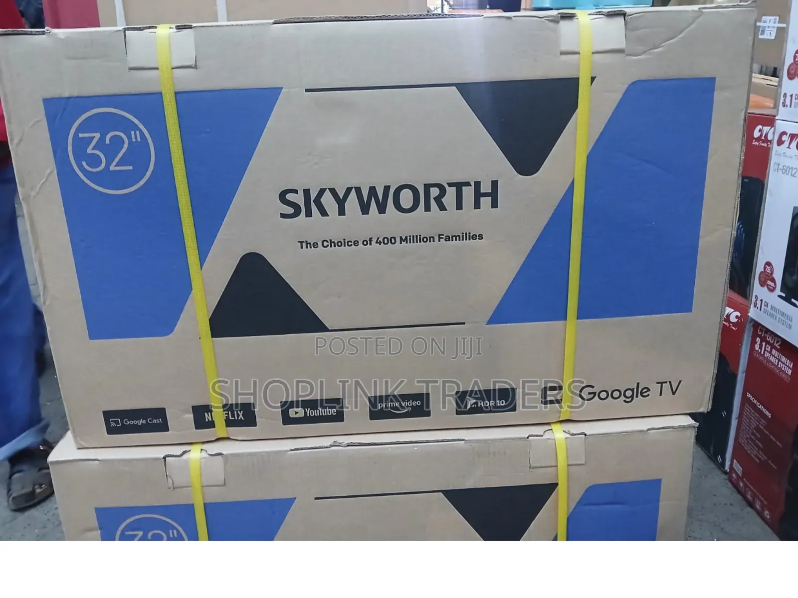 Skyworth 32E3500G 32" Inches Frameless Smart Android TV ,Bluetooth
L