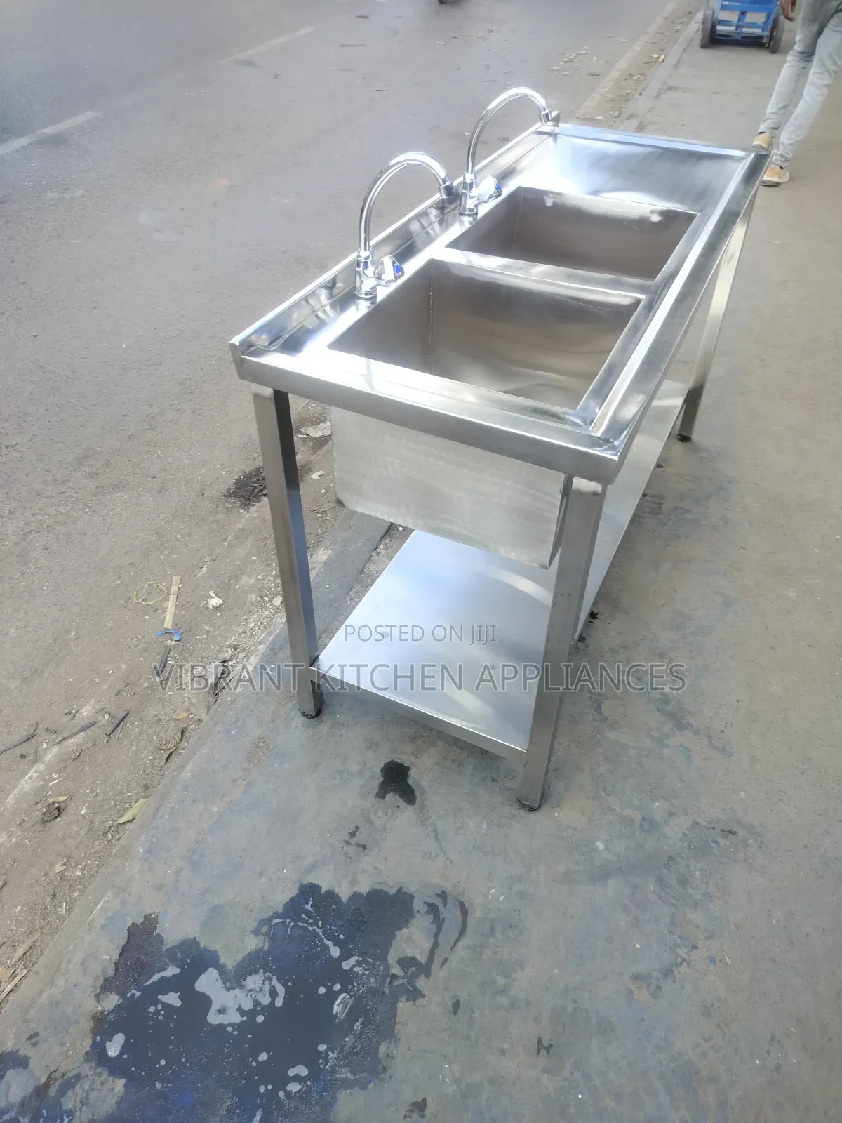 Commercial Stainless Steel Double Bowl Sink