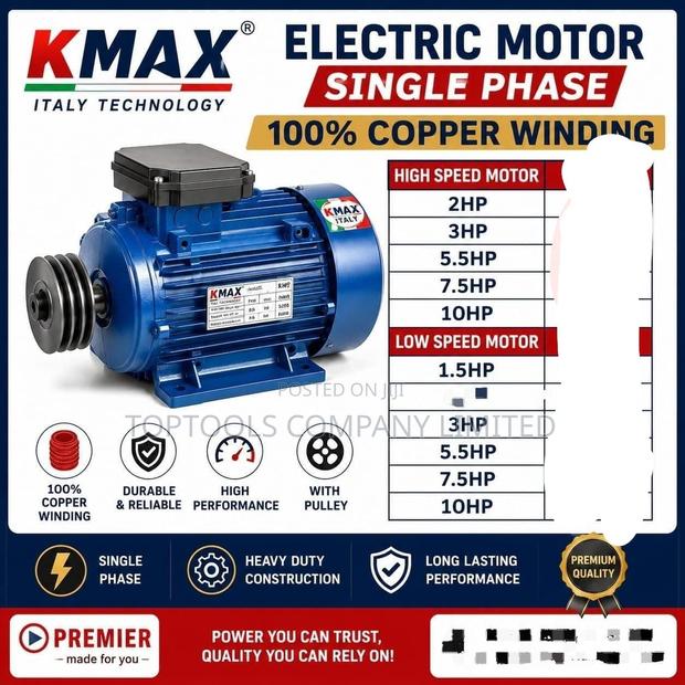 10hp Single Phase High Speed Copper Motor - thumbnail 2