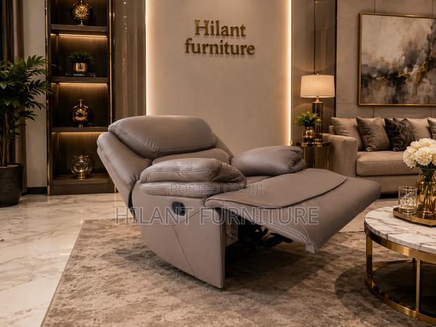 Creamish 1 Seater King Size Recliner Sofa - main view