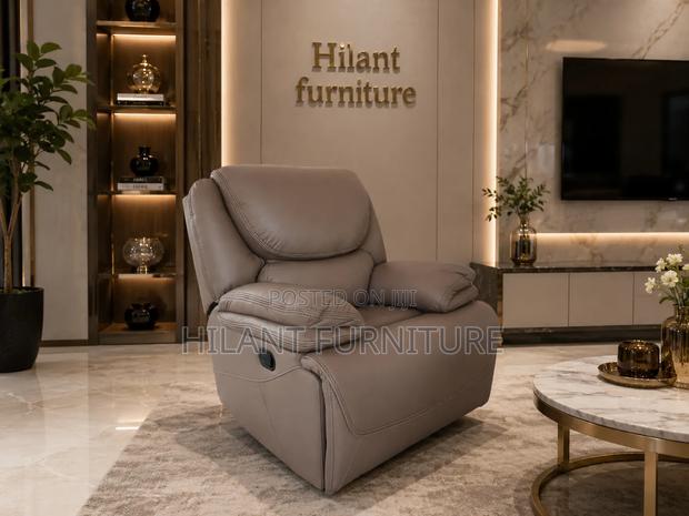 Creamish 1 Seater King Size Recliner Sofa - thumbnail 2