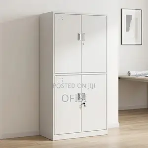Office Cabinet; 4 Doors Lockable Office File Storage Cabinet