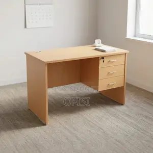 Office Desk; 140cm Study Office Desk With Drawers