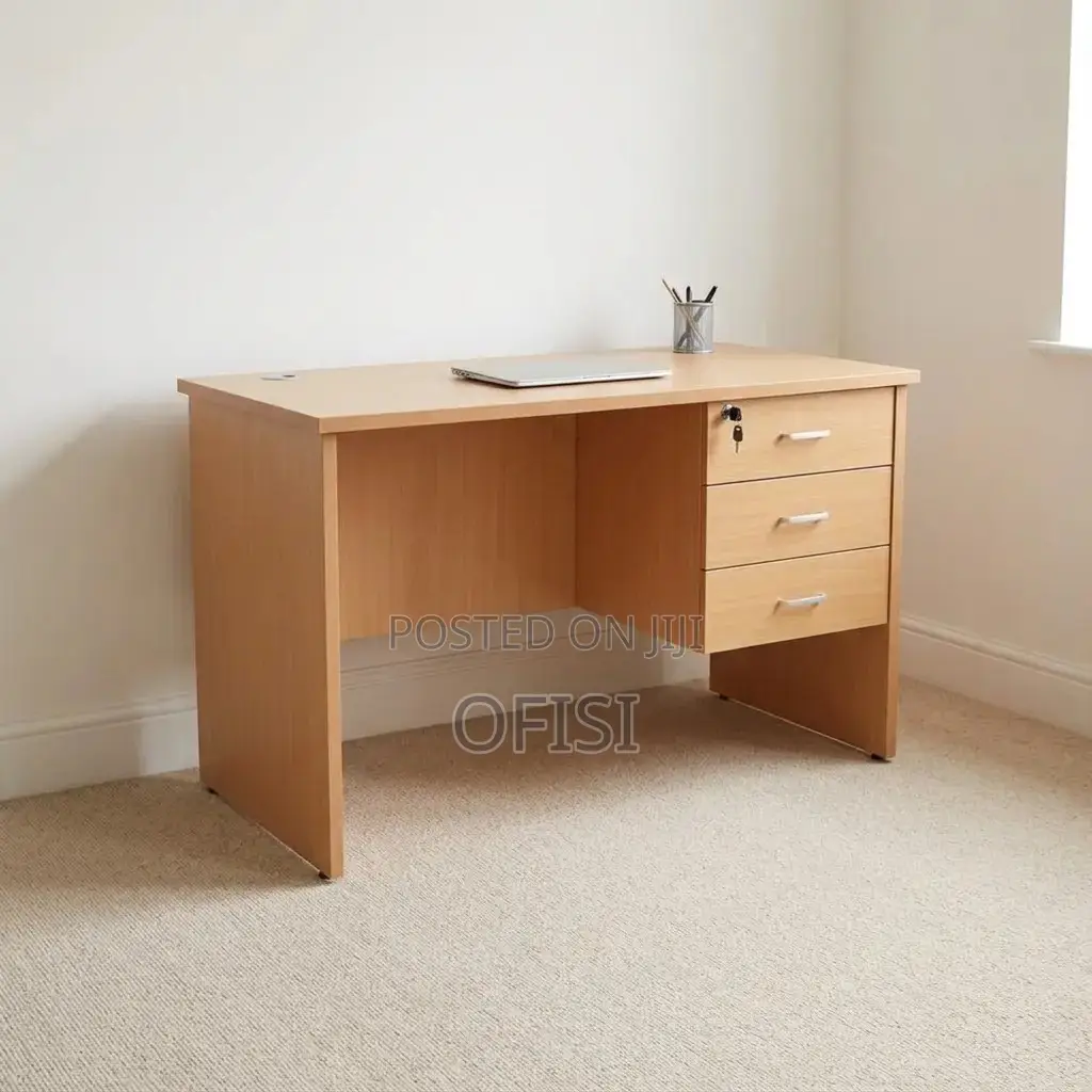 Office Desk; 140cm Study Office Desk With Drawers
