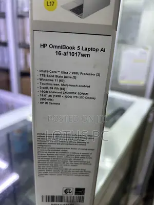 New Laptop HP OmniBook 5 16" 16GB Intel Core Ultra 7 SSD 1T