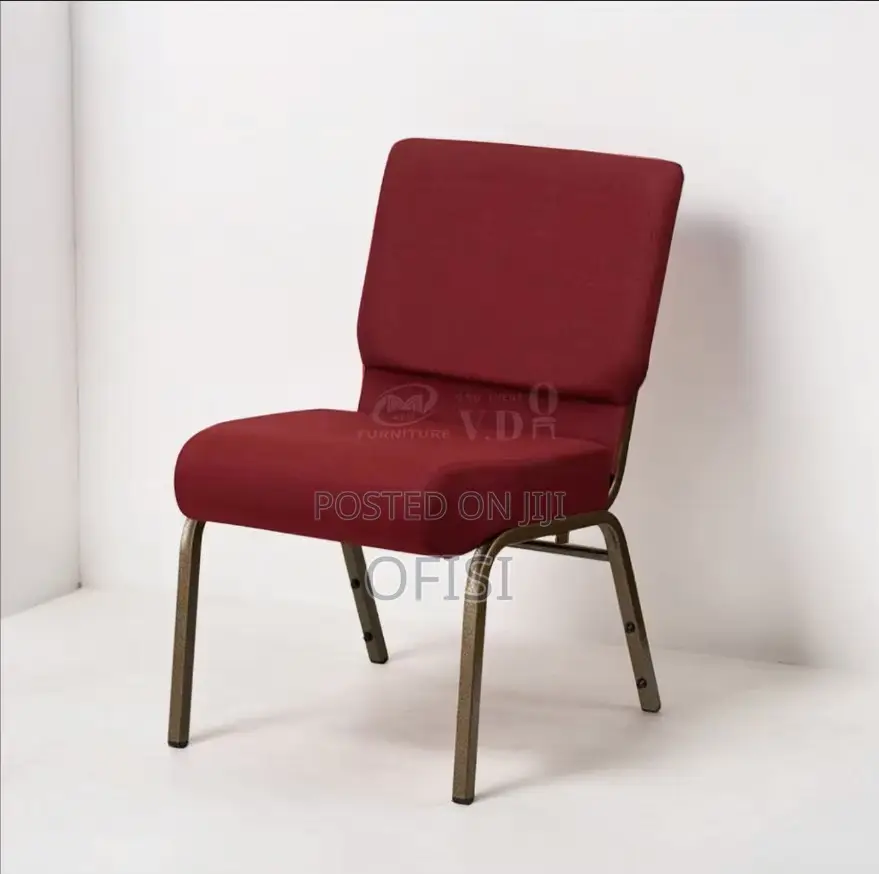 Office Chair; Modern Red Fabric Meeting Chair