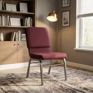 Office Chair; Modern Red Fabric Meeting Chair
