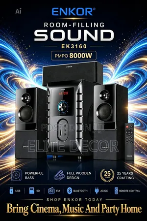 Enkor EK3160 3.1 Channel Multimedia Speaker System