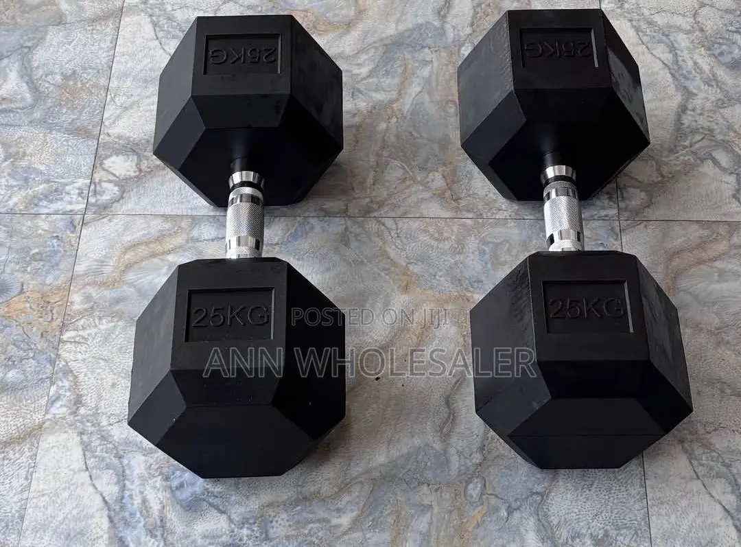 25kg Hexagonal Dumbbells
