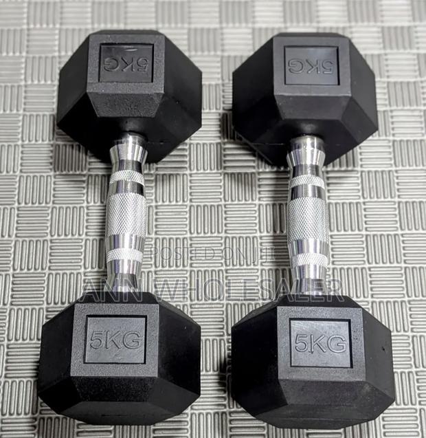 5kg Hexagonal Dumbbells