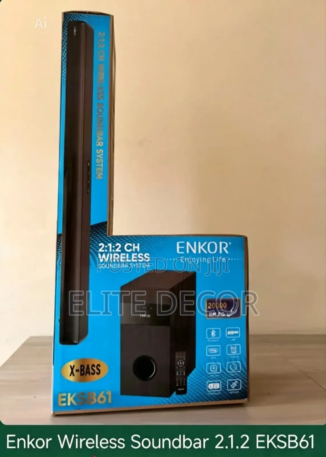Enkor EKSB61 2.1 Channel Wireless Soundbar System