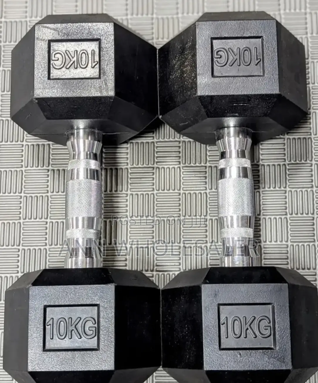 10kg Hexagonal Dumbbells