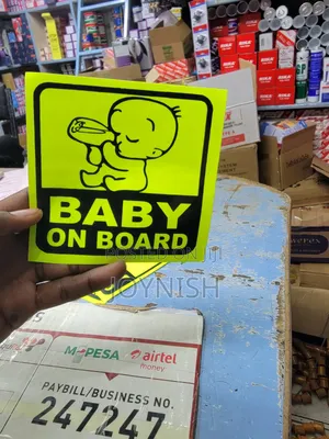 Baby on Board Stickers Yellow