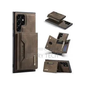 DG Ming S23 Ultra Retro Leather Magnetic Back Cover Detachable With Ca