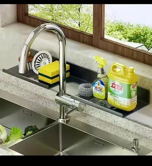 Metallic Faucet Storage Rack