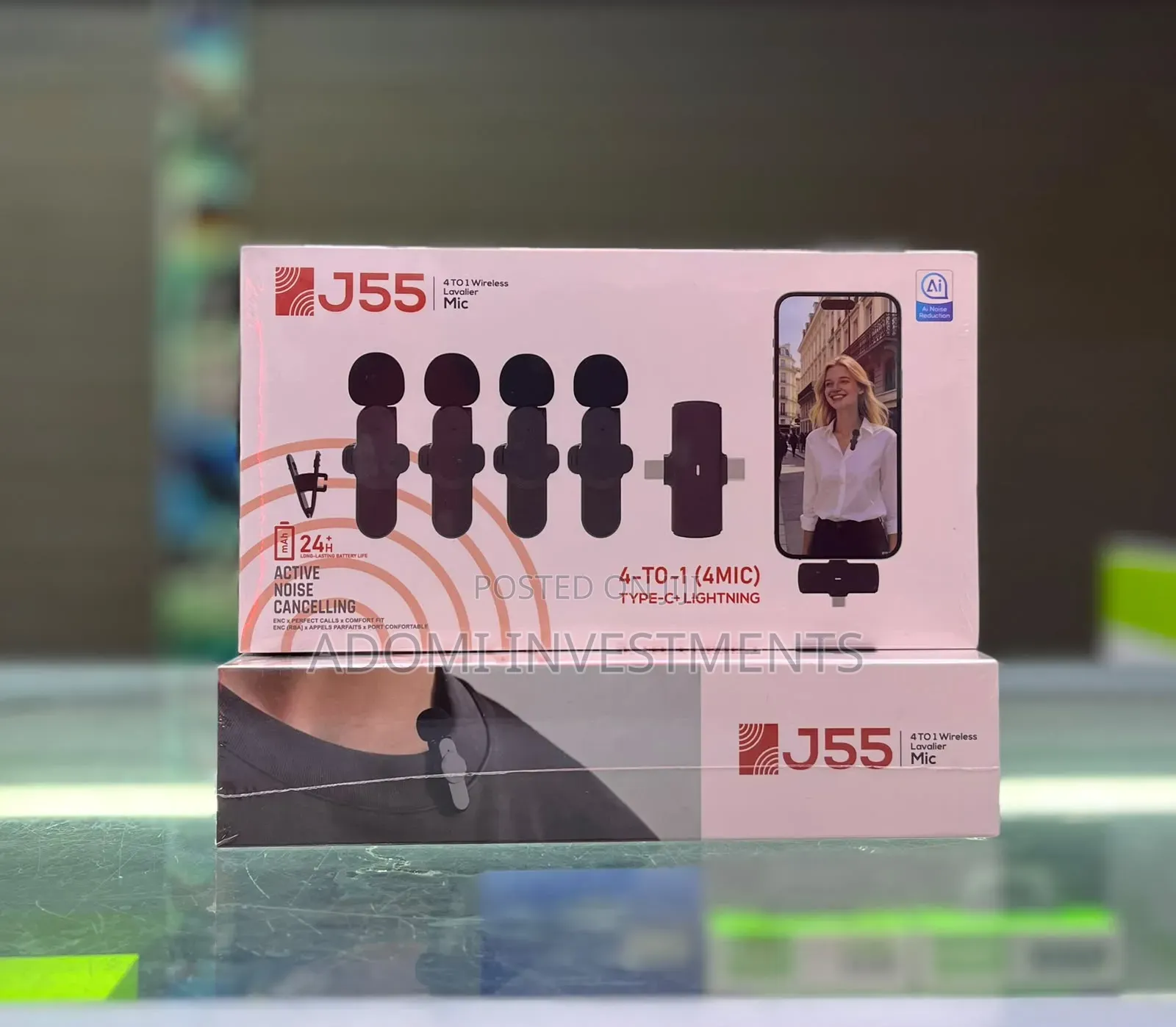 J55 4 in 1 Set Wireless Microphone