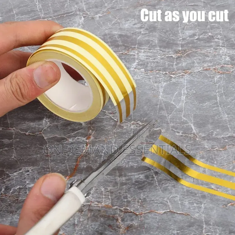 2.5cm*5m Ceramic Tile Gap Gold Tape