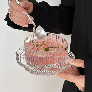 New Irregular Dessert Bowls Set With High Beauty Cloud Glass Bowls