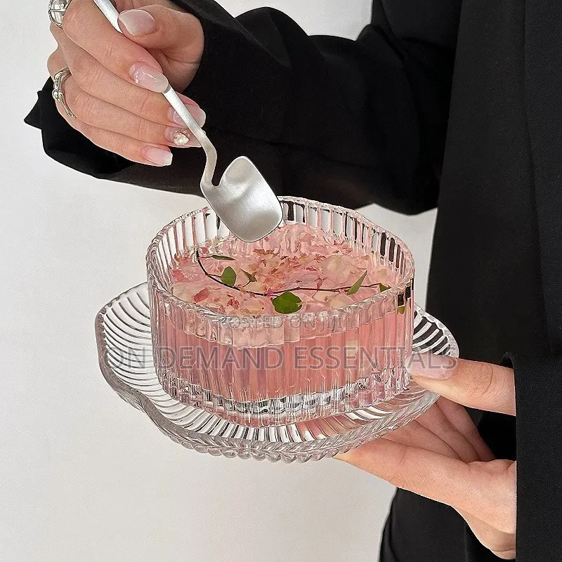 New Irregular Dessert Bowls Set With High Beauty Cloud Glass Bowls
