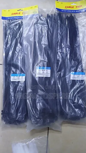 Black Cable Tie Wraps 8 × 400 Mm 100pcs