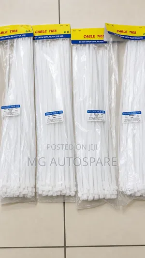 White Cable Tie Wraps 8 × 450 Mm
