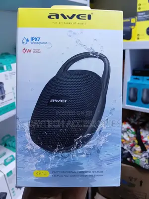 This Is an Awei KA14 Outdoor Portable Wireless Speaker in Black.