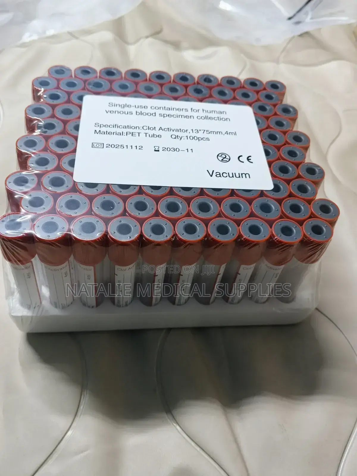 Red Top Vacutainers 100s