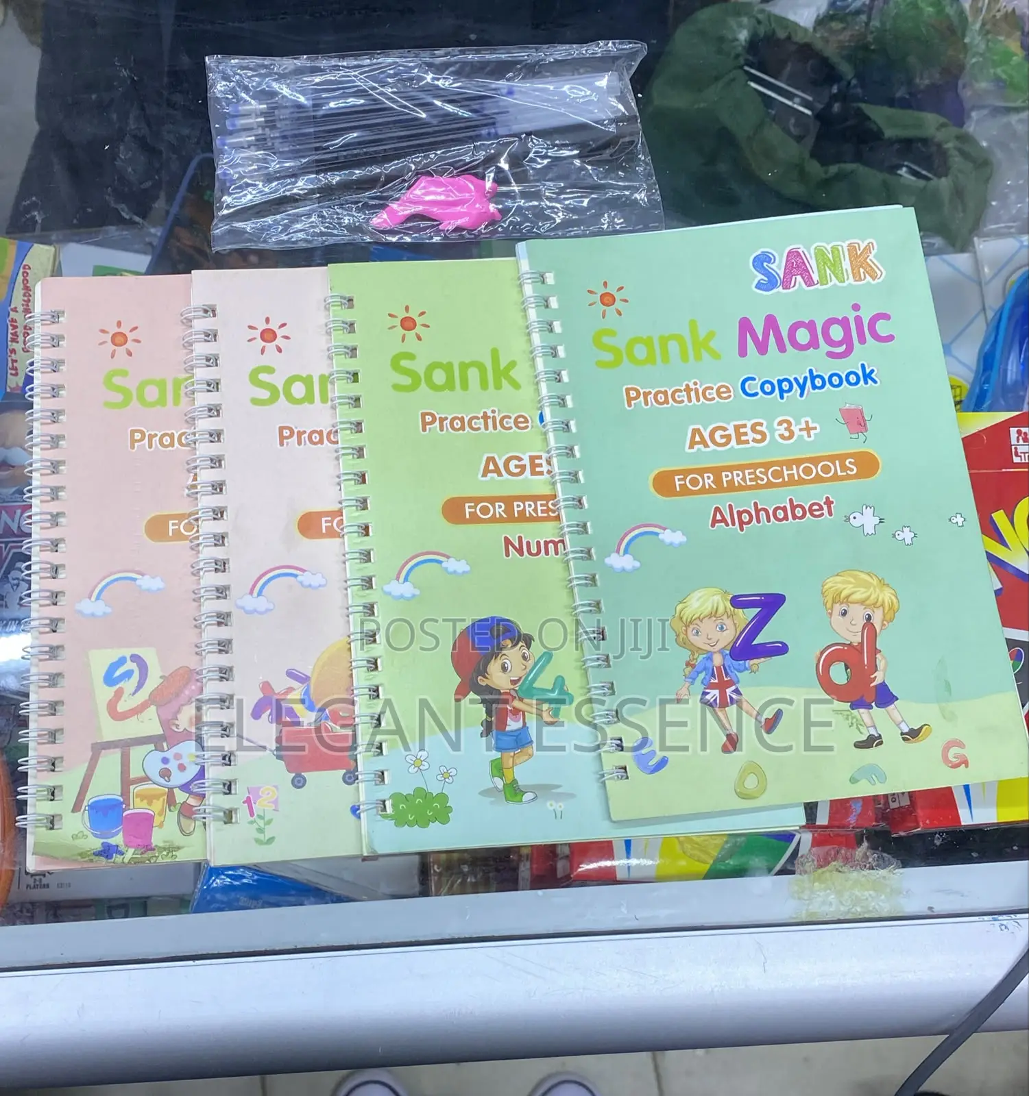 Fun Writing for Preschoolers 4-Books Kit With Pen, Grip 10 Refills