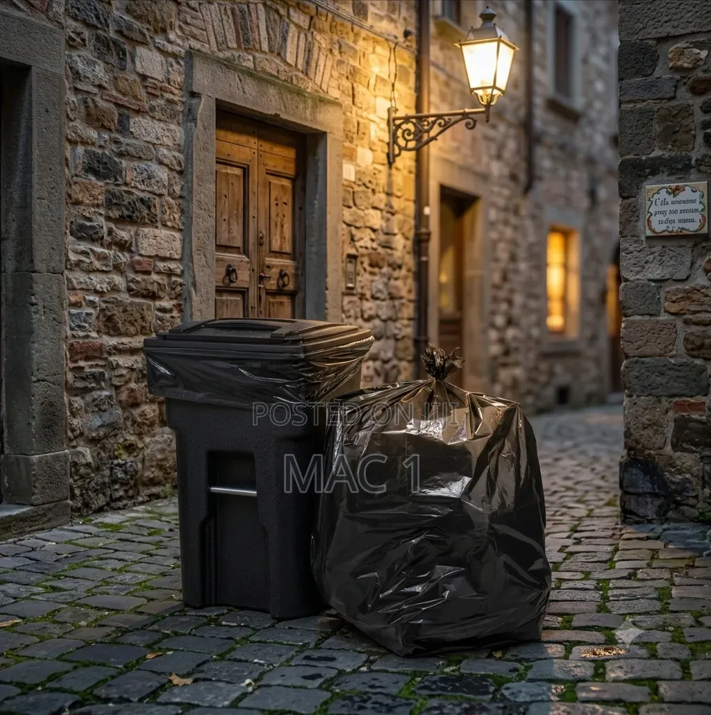 Heavy Duty Black Garbage Bags / Dustbin Liners - Pack of 50