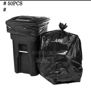 50pcs Commercial Heavy Duty Dustbin Liners / Refuse Bags