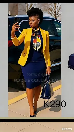 3pcs Dress+coat + Tie.