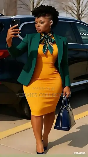 3pcs Dress+coat + Tie.