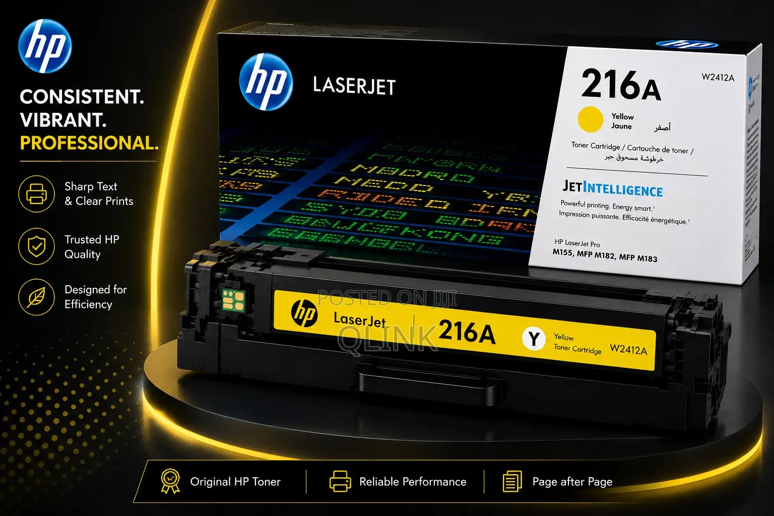 HP 216A Yellow Original LaserJet Toner Cartridge - W2412A