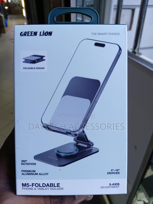 This Is a Green Lion M5-Foldable Phone Tablet Holder