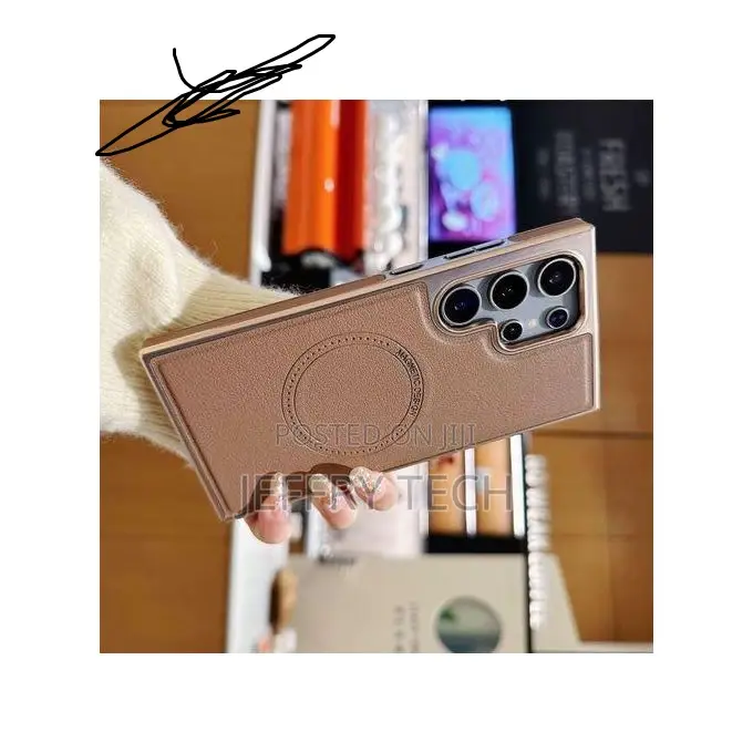 Magnetic Leather Case With MagSafe for Samsung Galaxy S25 Ultra - Ultr