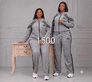 Ladies 2 PC Sweatpants in Grey Black, Cream, Navy Blue