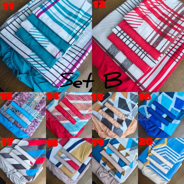 6 PCS Floral and Plain Fitted Bedsheet - thumbnail 2