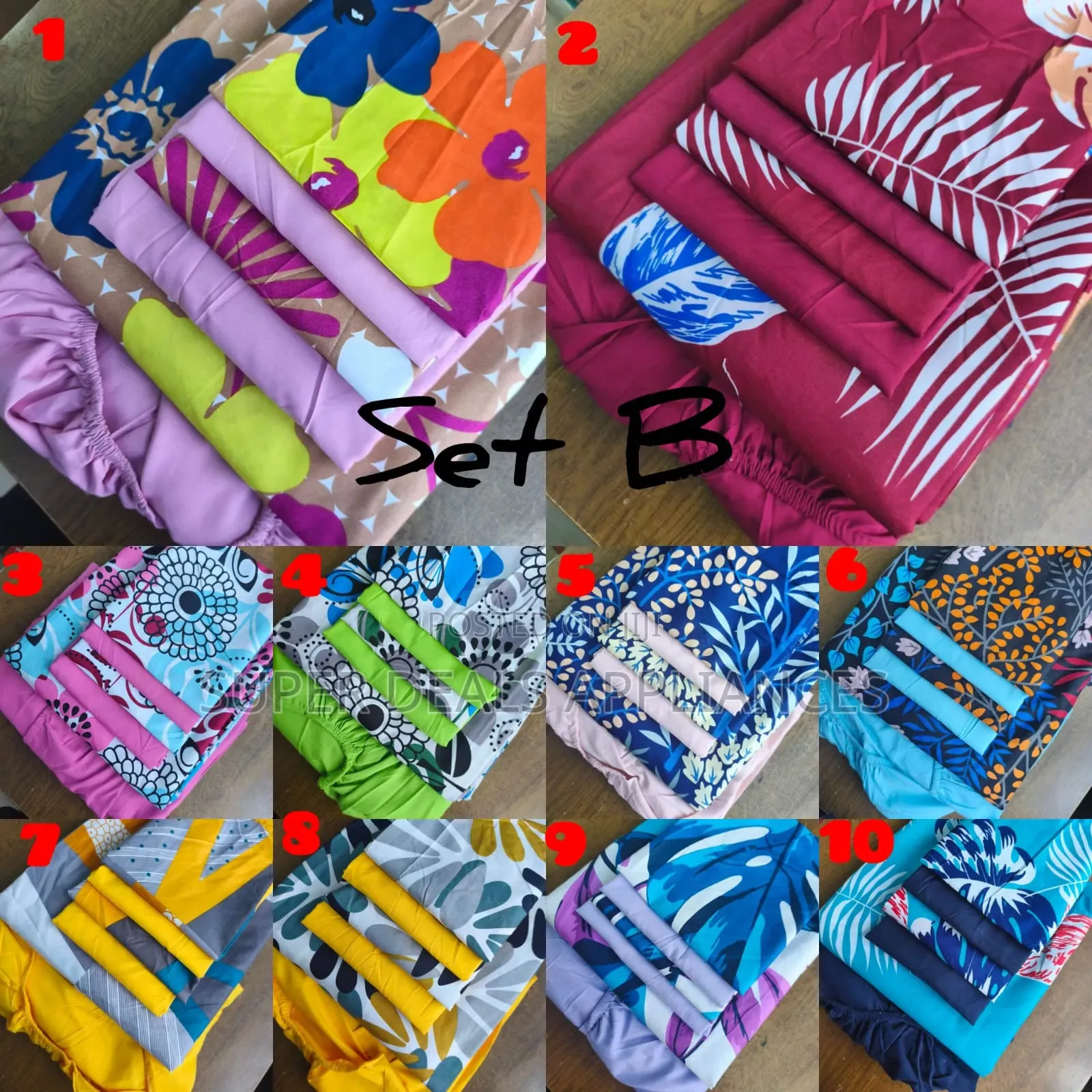 6 PCS Fitted Bedsheet