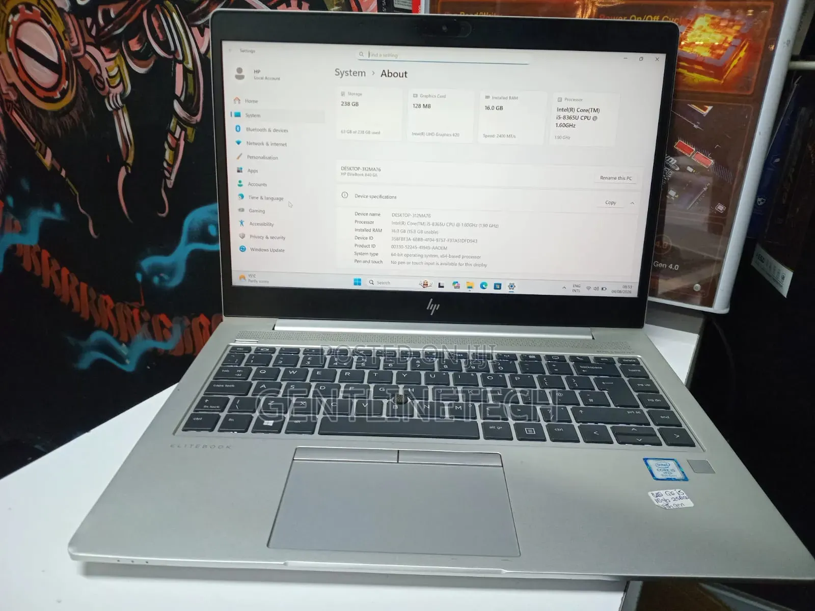 Laptop HP EliteBook 840 G6 8GB Intel Core i5 SSD 256GB