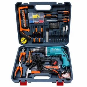 Impact Drill Makita Tool Kit 13mm Keyed Chuck 240V Corded Electric Set