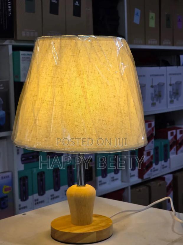  *Creative LED Solid Wood Fabric Table Lamp* - main view