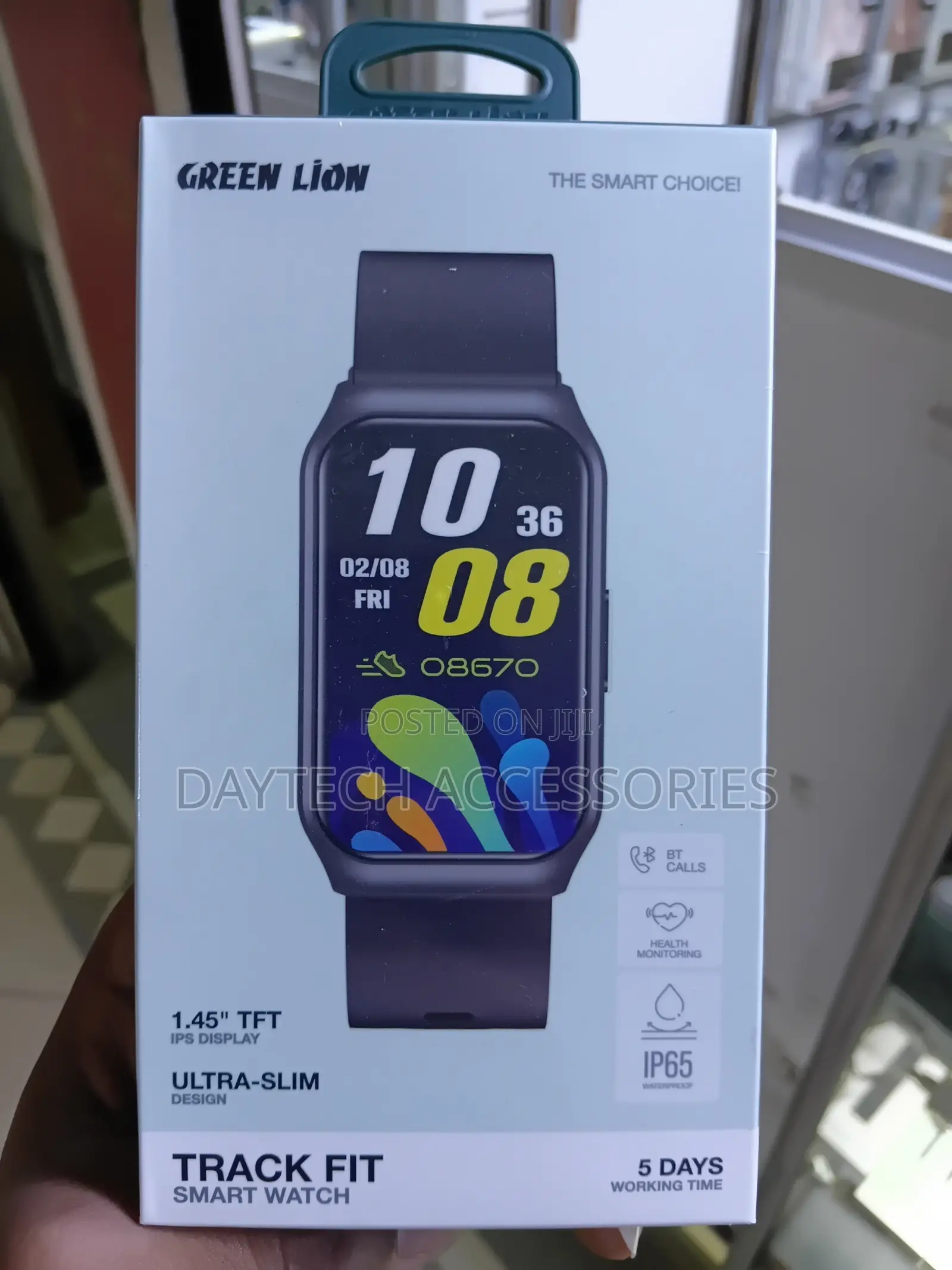 Green Lion Track Fit Smart Watch - Black