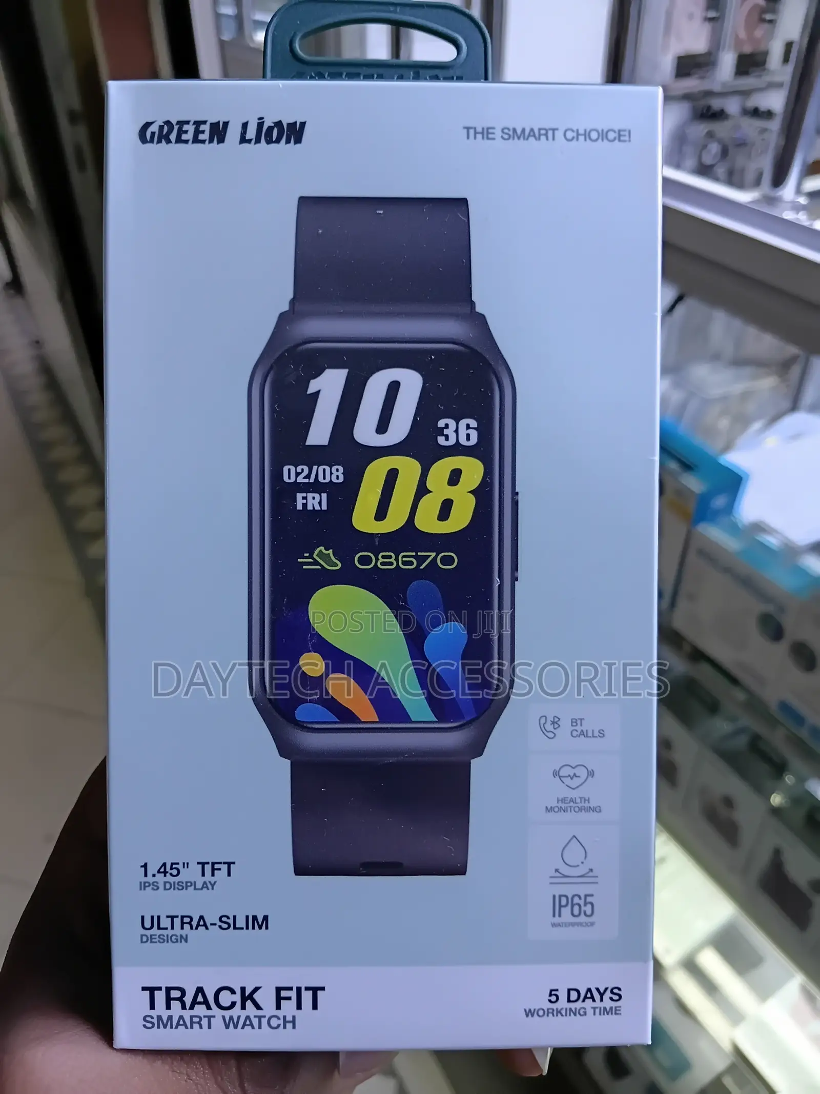 Green Lion Track Fit Smart Watch - Black