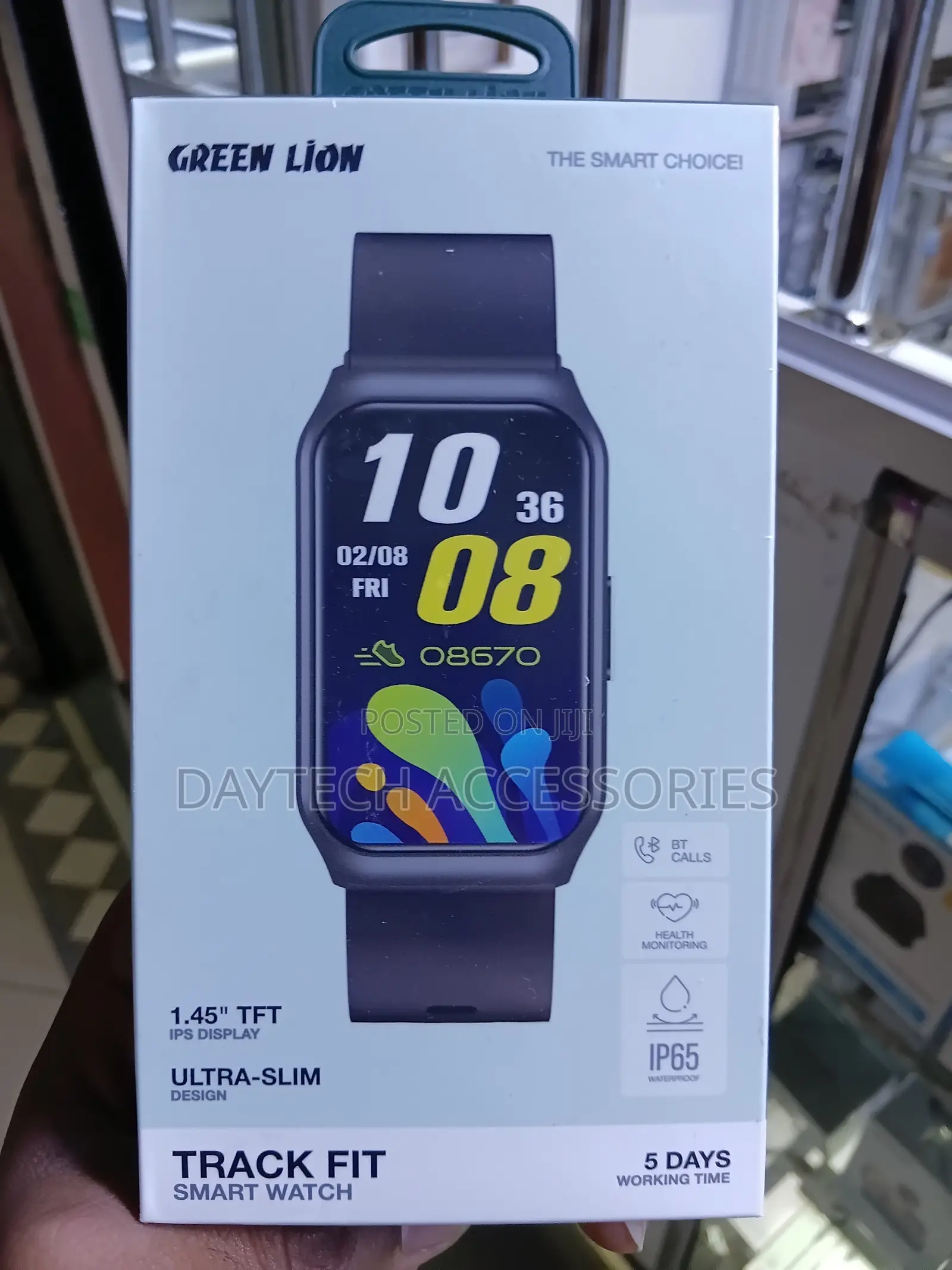 Green Lion Track Fit Smart Watch - Black