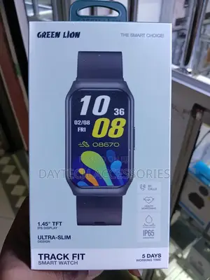 Green Lion Track Fit Smart Watch - Black