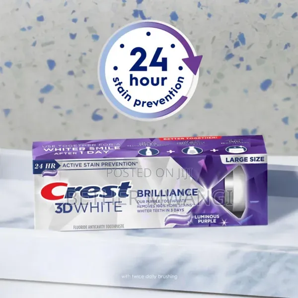 Crest 3D White Brilliance Luminous Purple Teeth Whitening Toothpaste