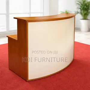 Reception Desk; 1.6 Meters Curved Front Office Reception Desk