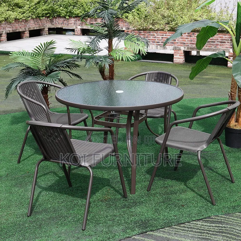 Dining Set; Four Seaters Home Balcony Outdoor Classical Set